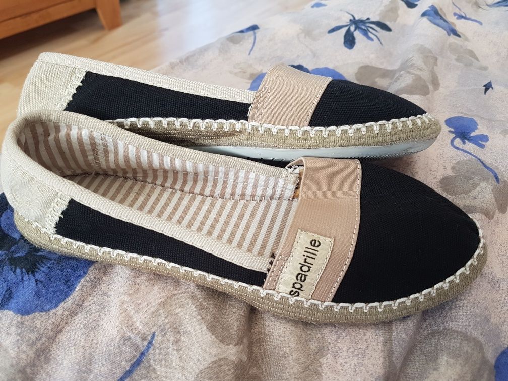 Espadryle r.37. (23cm)Stan idealny. Lniane. Wygodne