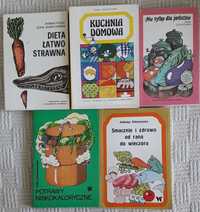 5 książek dotyczących żywienia.
