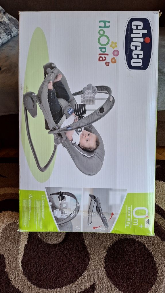 Chicco, Hoopla, leżaczek, Moon Grey