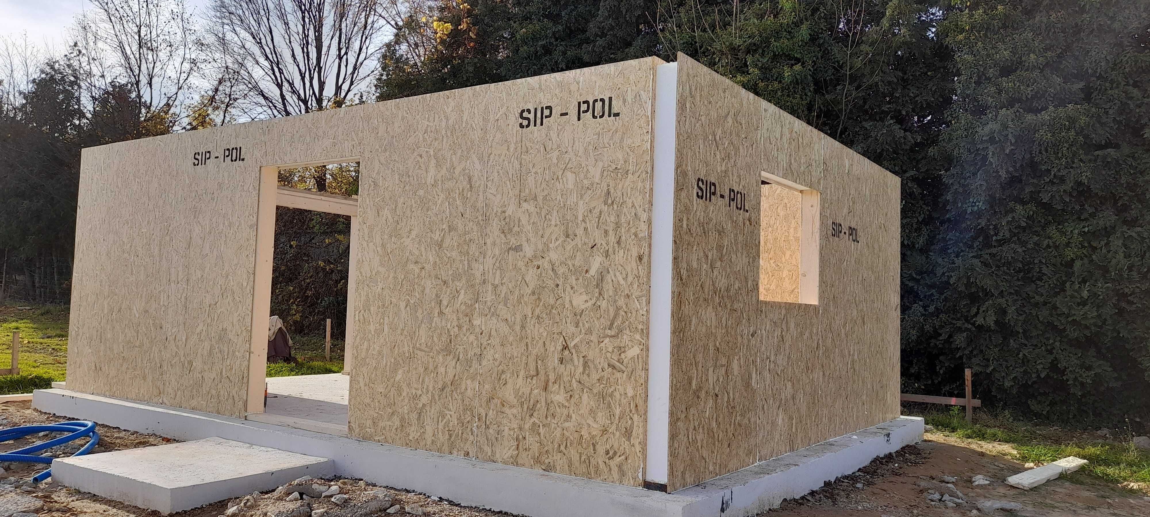 domek na zgłoszenie nowoczesna stodoła 70m2 panele sip-pol podocinane