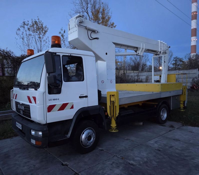 MAN LE 180C 25 m Podnośnik koszowy zwyżka RUTHMANN TK 220 jak Wumag Multitel GSR  25 m Podnośnik koszowy zwyżka RUTHMANN TK 250 jak Wumag Multitel GSR