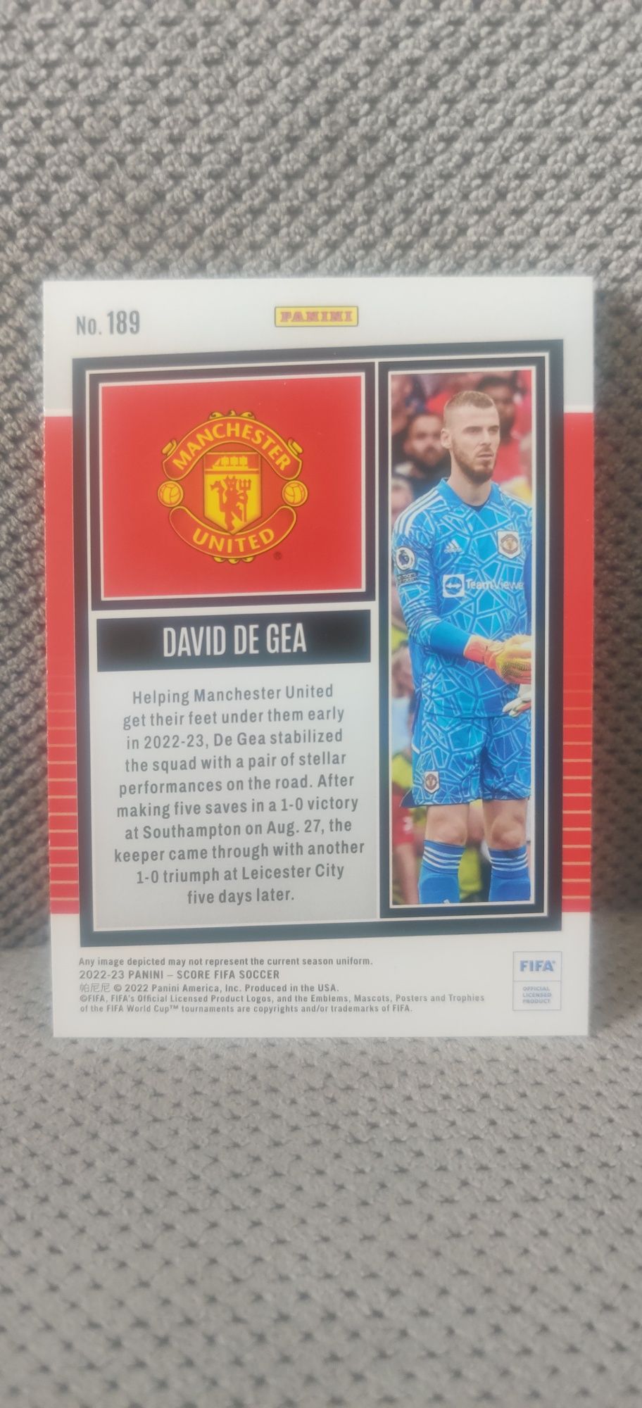 Karta piłkarska David De Gea