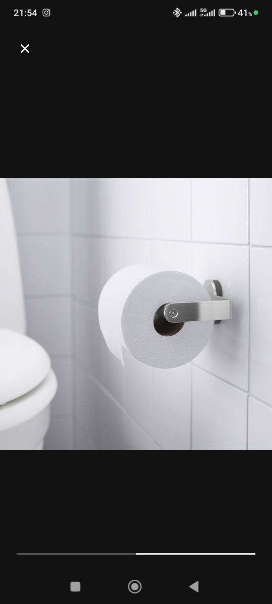 Toalheiro e suporte de rolo de papel higiénico