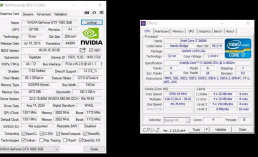 Komputer  | procesor i 7 | karta graficzna 1060| 16 gb +monitor 180hz