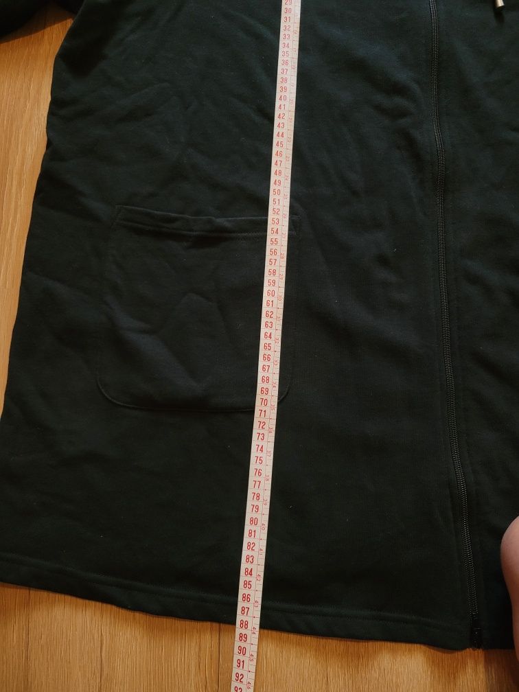 Czarna damska bluza z kapturem regulowany rękaw 3/4 Bonprix rozm. 3XL