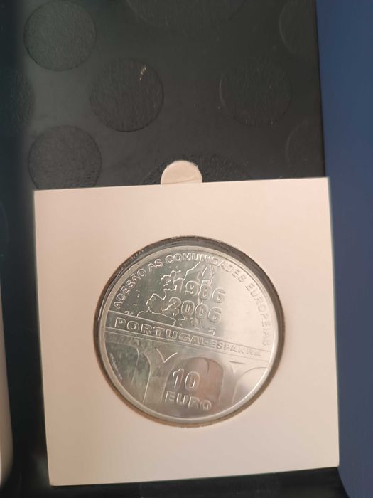 Moeda de 10 € 20 anos de Adesão de Portugal e Espanha à União Europeia