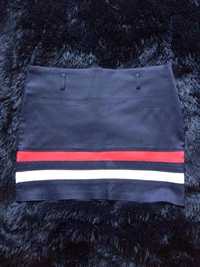 Granatowa elegancka spódniczka, krótka spódnica XS/S