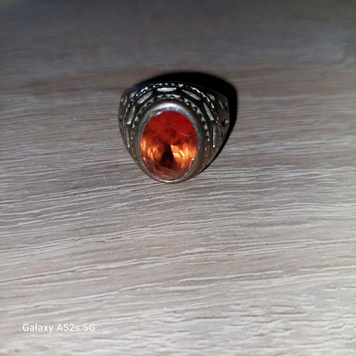 Sygnet,stal chirurgiczna316 z kamieniem.