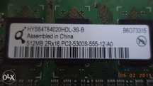 Memorias Ram - 512mb 2rx16 pc2 / 5300s / 555 /12 10 - impecaveis