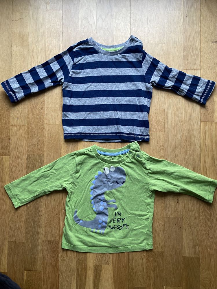 Zestaw 7 bluzek z długim rękawem roz. 80 Cool Club Primark Mini Rebel