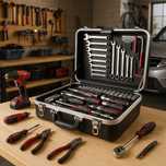 Komplet ZESTAW narzędzi w walizce Meec Tools 161 el. solidna torba ABS