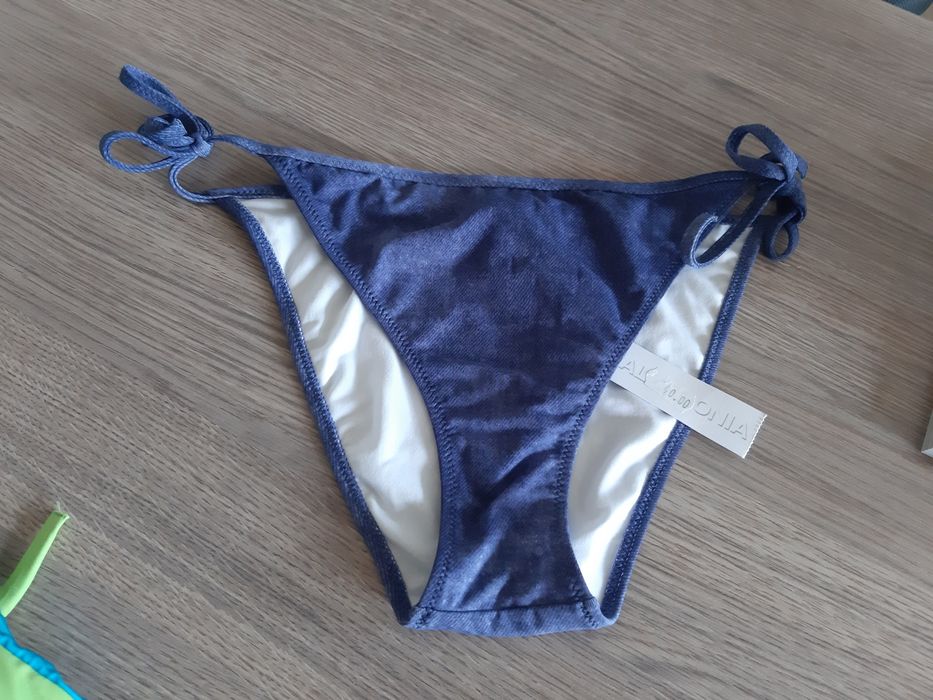 Kostium Calzedonia bikini dół kolor jeans S M slim basen pływanie