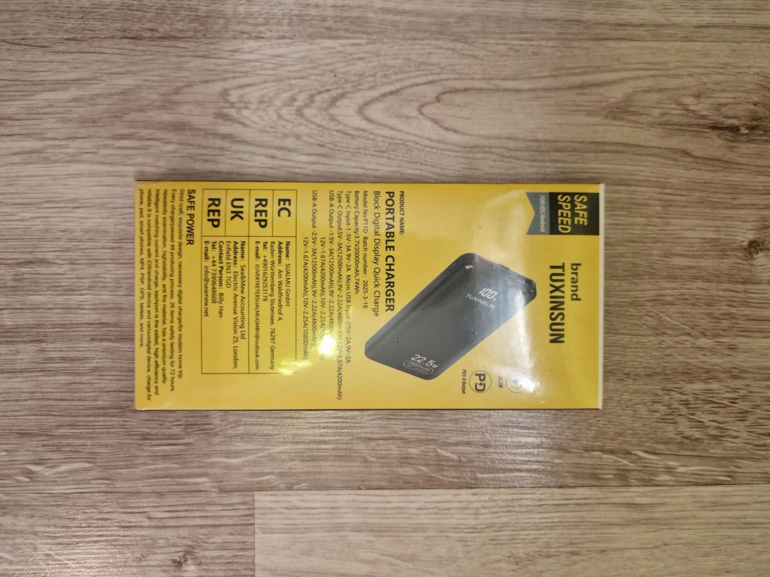 Powerbank Tuxinsun 20000mHa