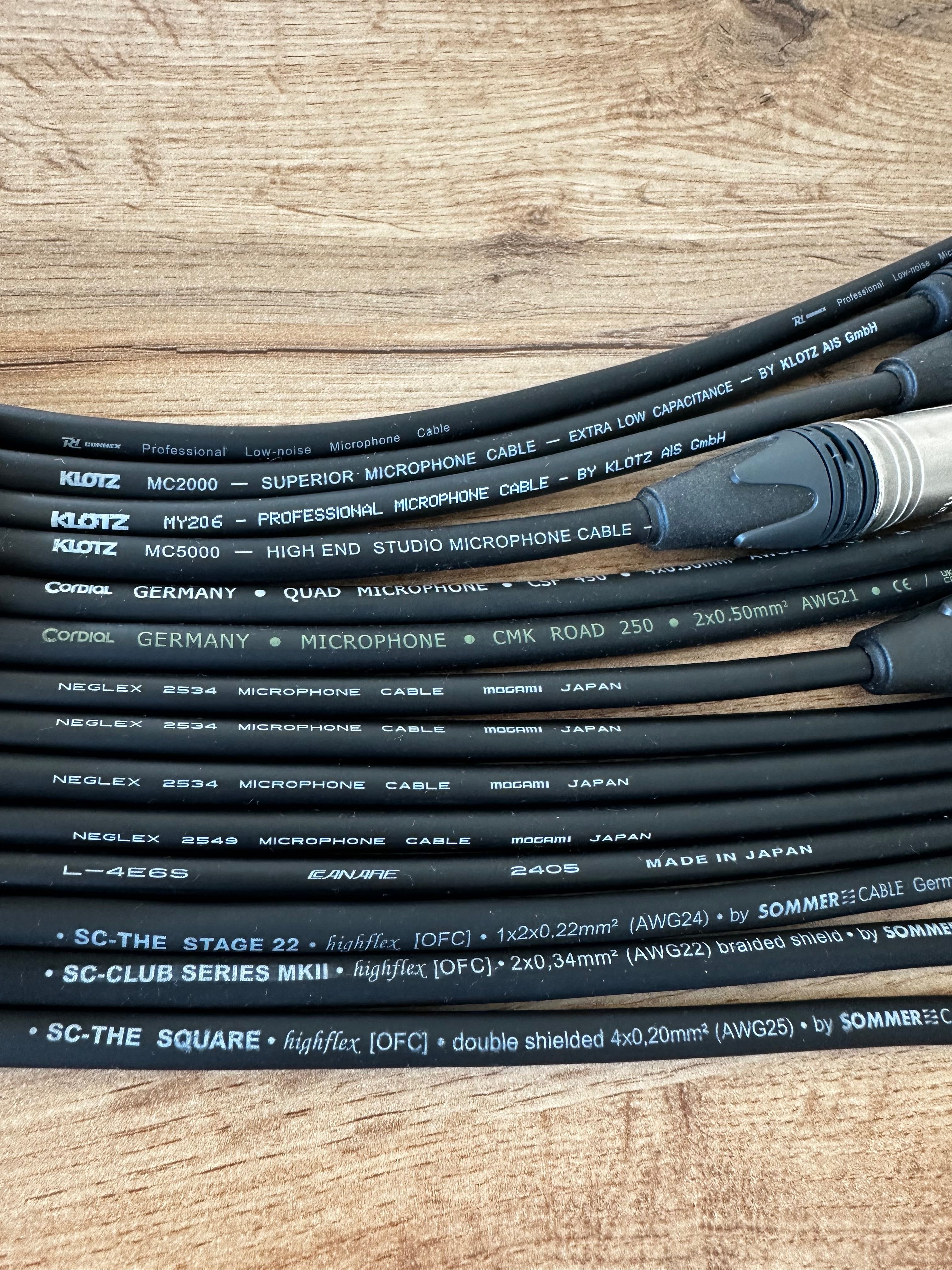 Kabel mikrofonow 50 cm , interkonekty XLR , 14 sztuk Neutrik Schulz