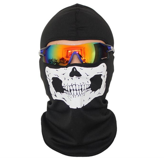 Балаклава маска с черепом / спандекс коттон / баф /подшлемник