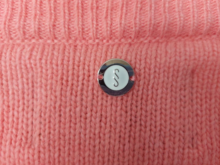 Uroczy sweterek Eva Minge z angora, s,m,36