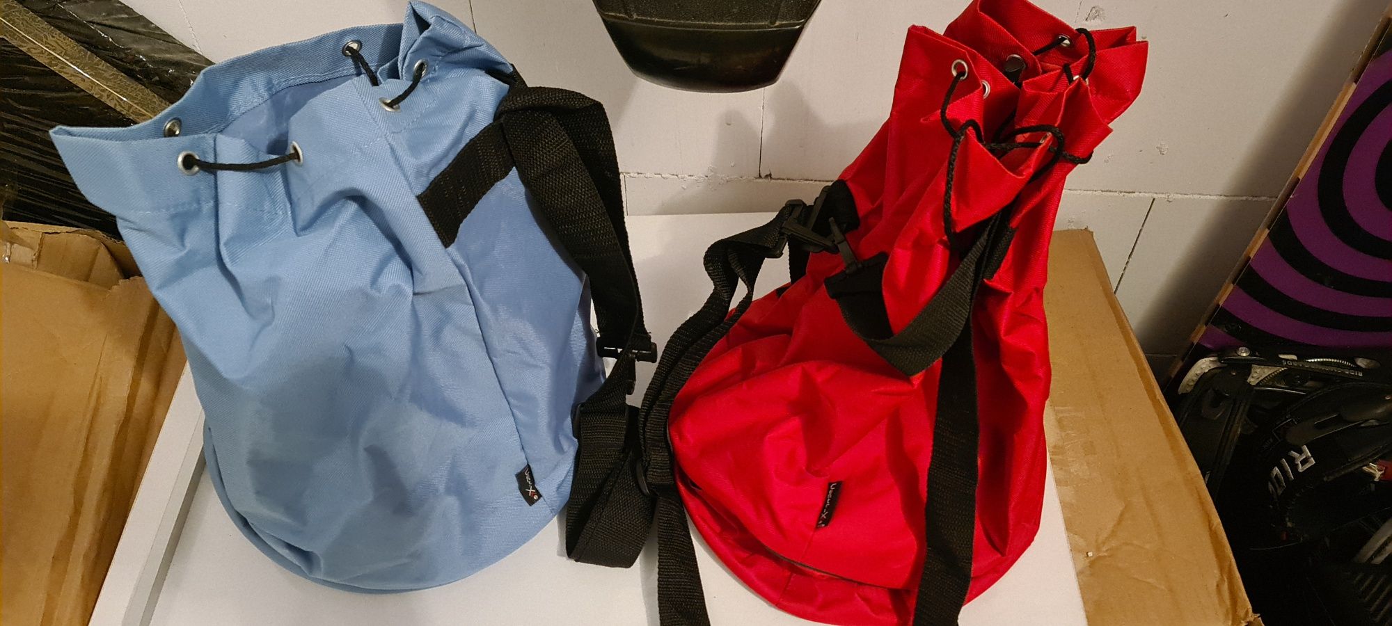 Dwie torby plecak podreczne na ramię worki turystyczne