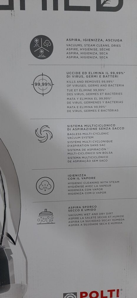 Aspirador com funcionalidade a vapor