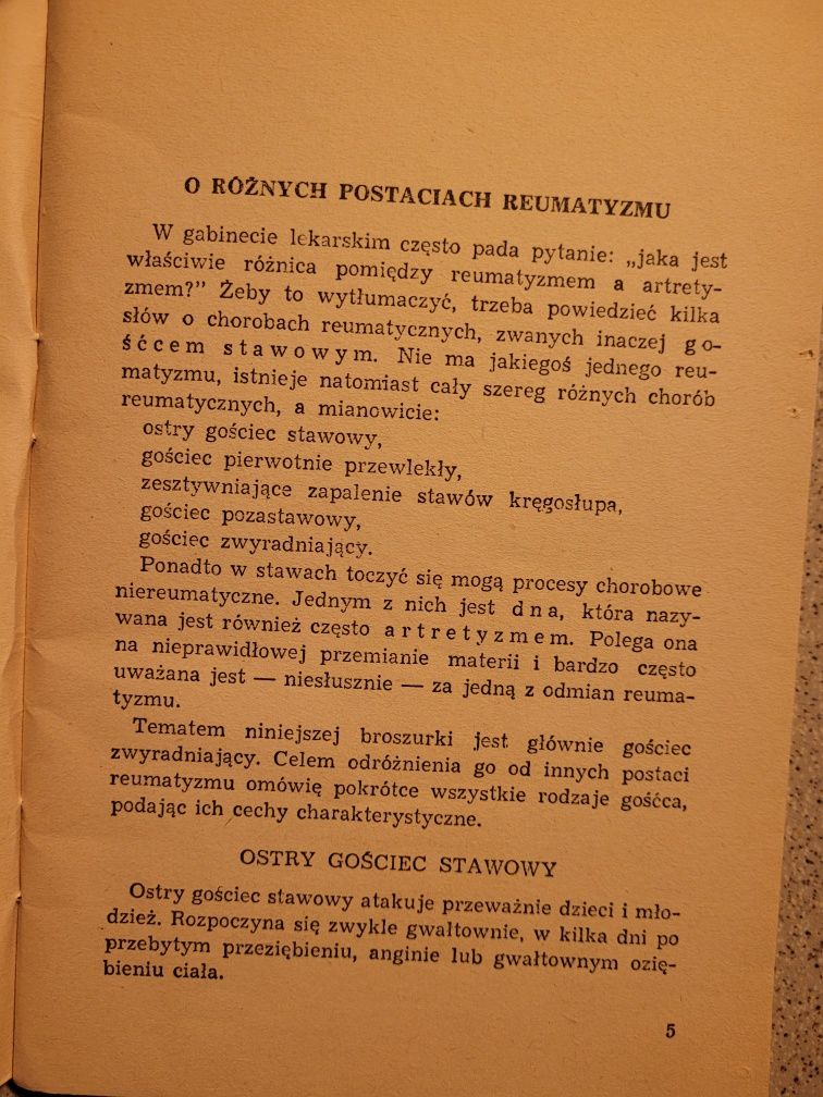 Maria Sadowska Reumatyzm czy artretyzm 1966 PZWL