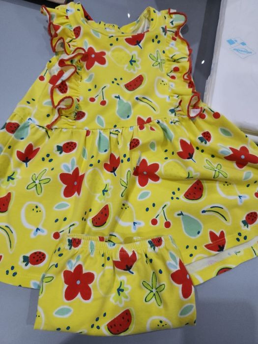 Tuc tuc - Vestido de bebé menina estampado com cueca