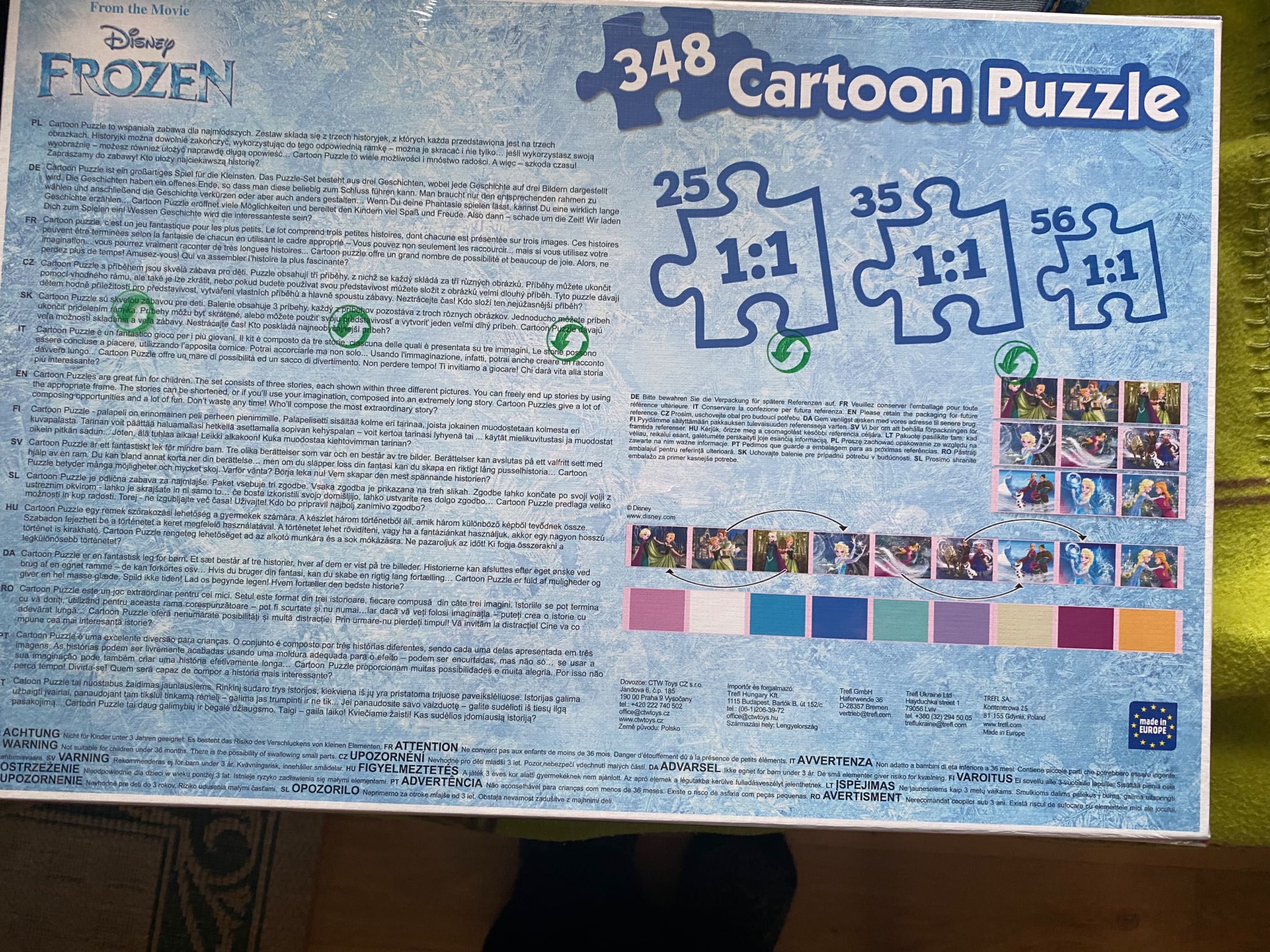 Puzzle Cartoon 348 elementów Disney Frozen Nowe!!