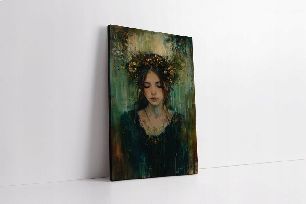 Obraz na płótnie Abstrakcyjny Portret Mistyczny 50x70 cm