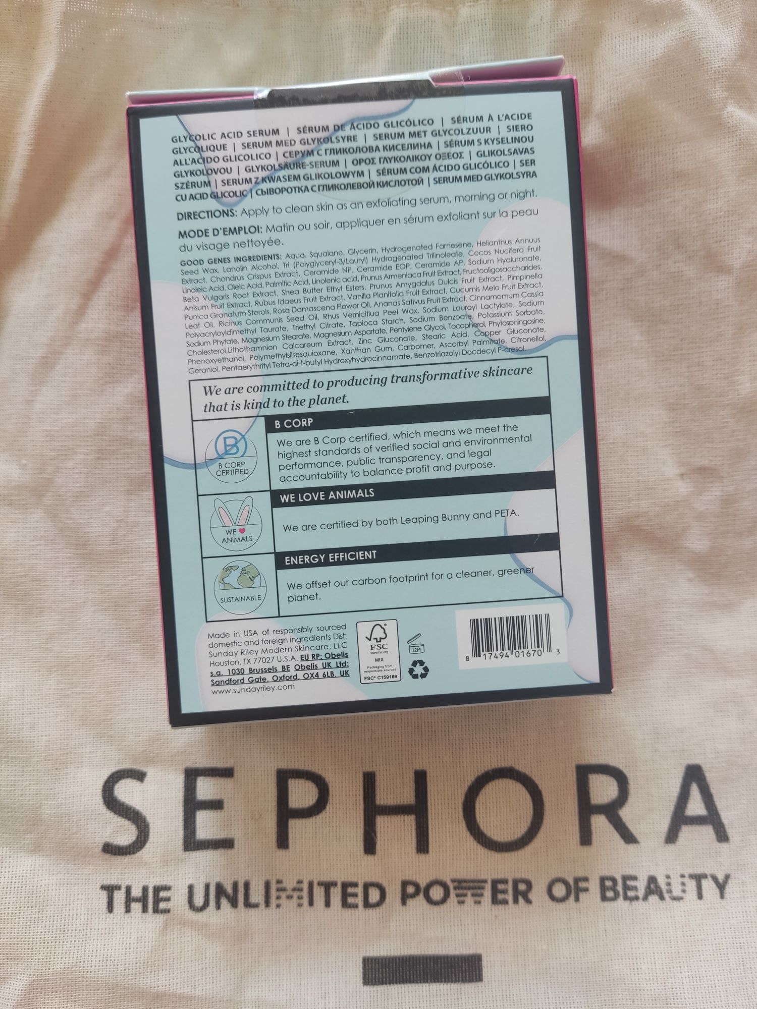 Nowe serum krem do pielęgnacji twarzy sunday riley good genes sephora