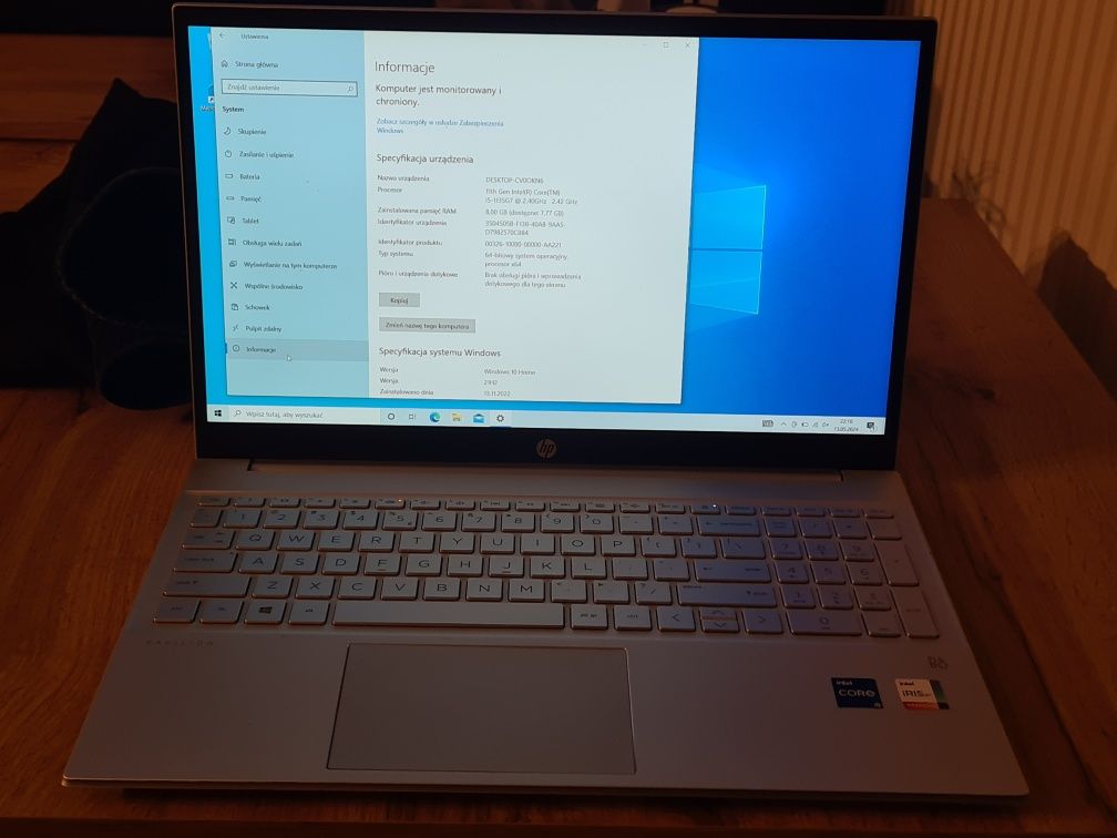 Laptop HP Pavilion 15-eg0052NW 512GB/8GB i5 SSD DDR4