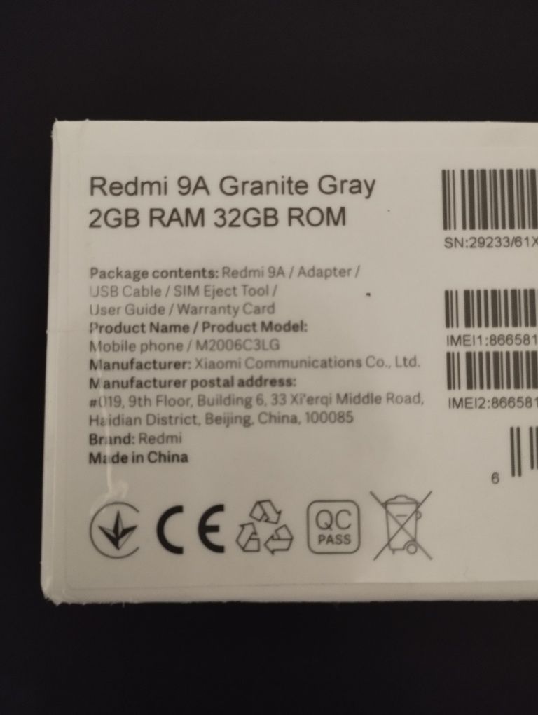 Xiaomi Redmi 9A Granite GRAY