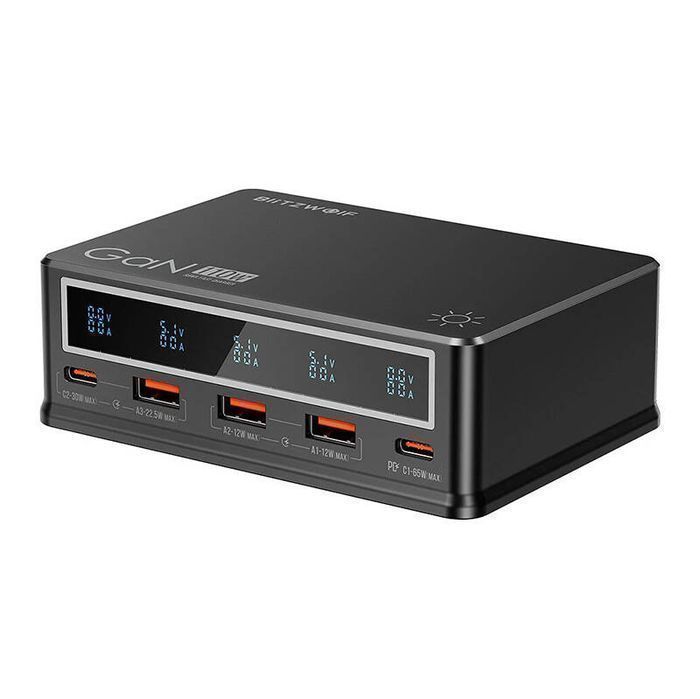 Ładowarka Sieciowa Blitzwolf Bw-I9 110W Pd 3Xusb-A, 2Xusb-C (Czarna)