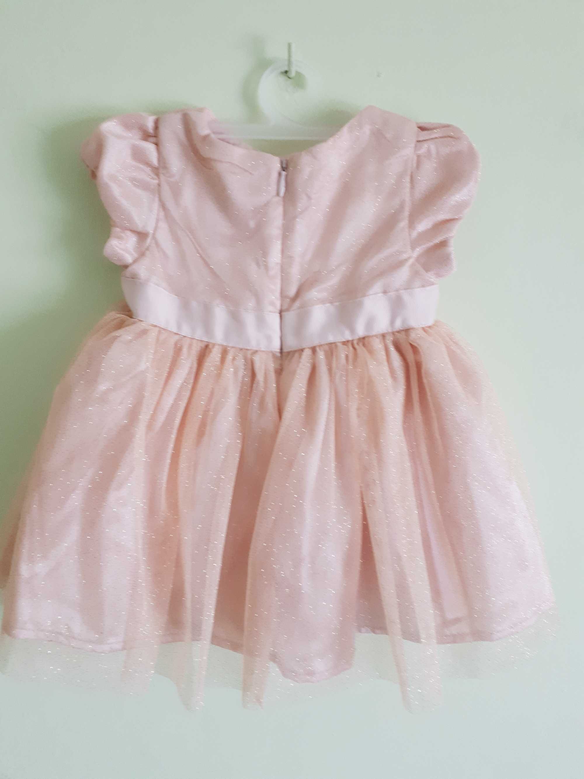 Sukienka niemowlęca Cool Club, rozmiar 62, łososiowa, różowa