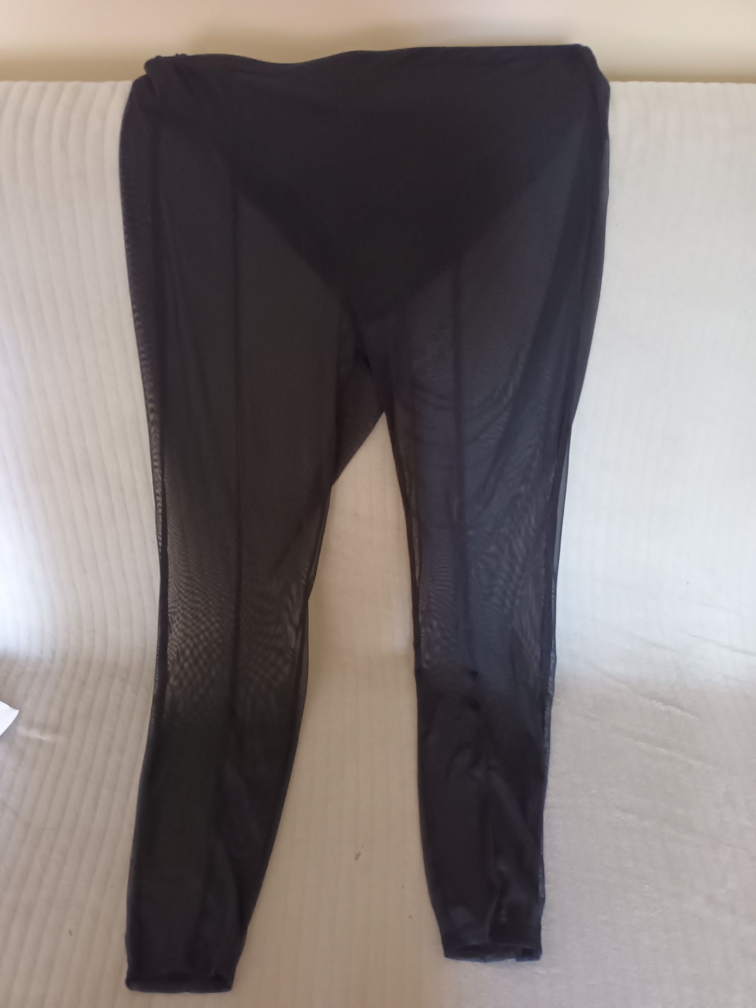 Getry sexy czarne 1xl z siateczki