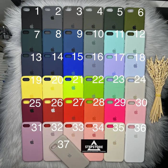 Чехол Silicone Case для iPhone 8 с микрофиброй 7 противоударный se