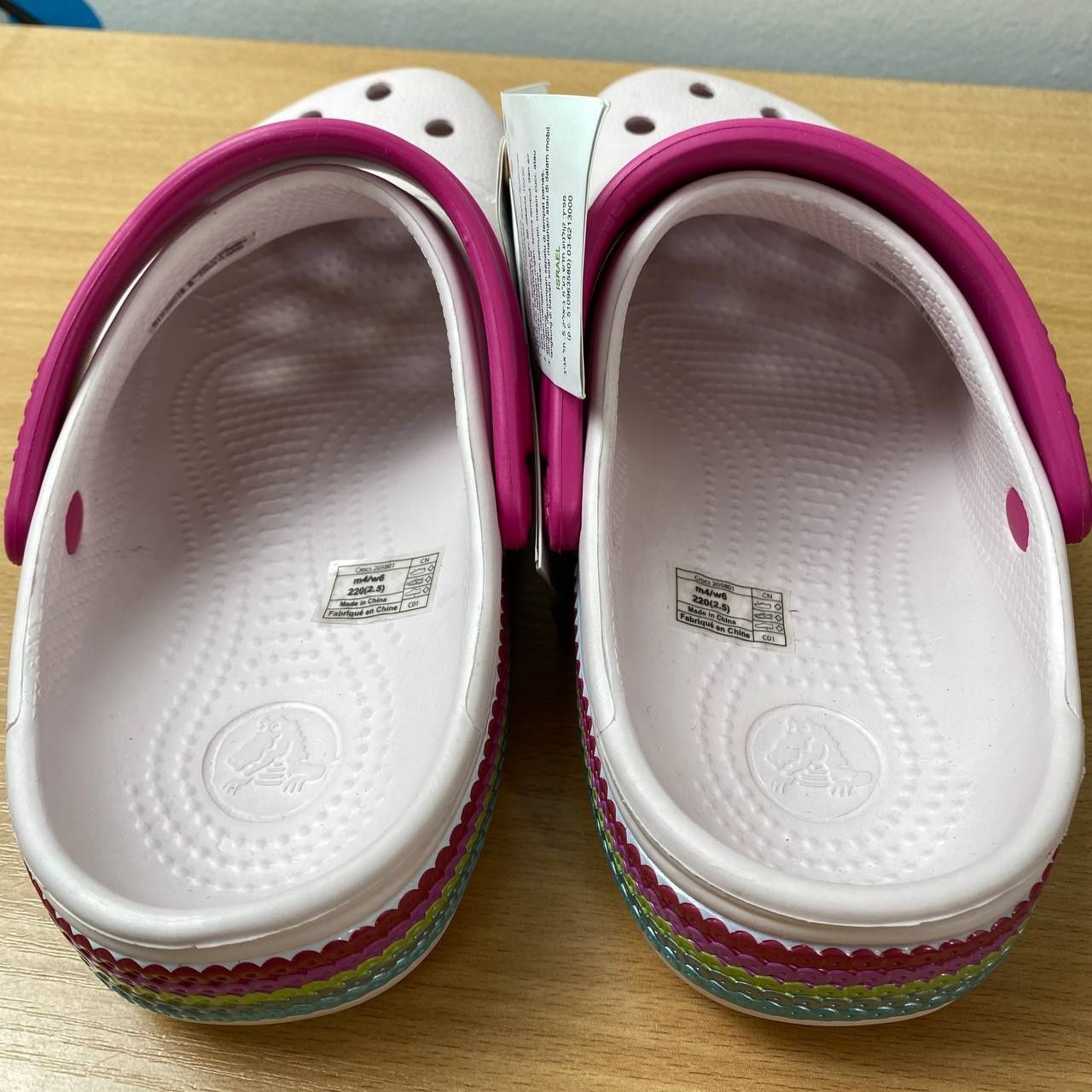 Уцінка! Крокси жіночі CROCS Crocband Barely Pink Розмір 36 ( W6)