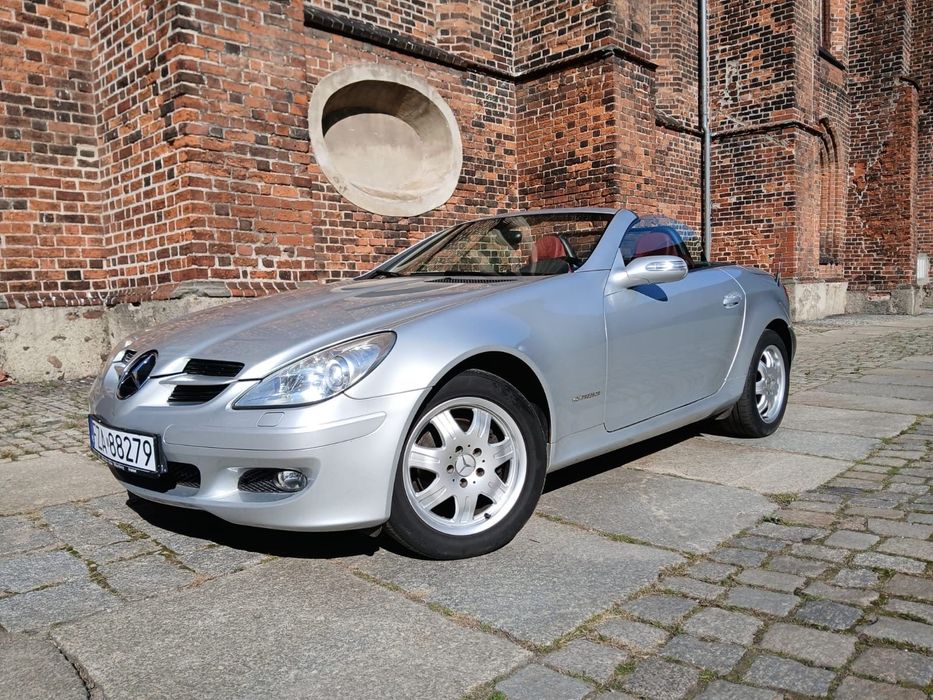 Mercedes-Benz SLK Automatic,czerwona skóra, niski przebieg, książka serwisowa