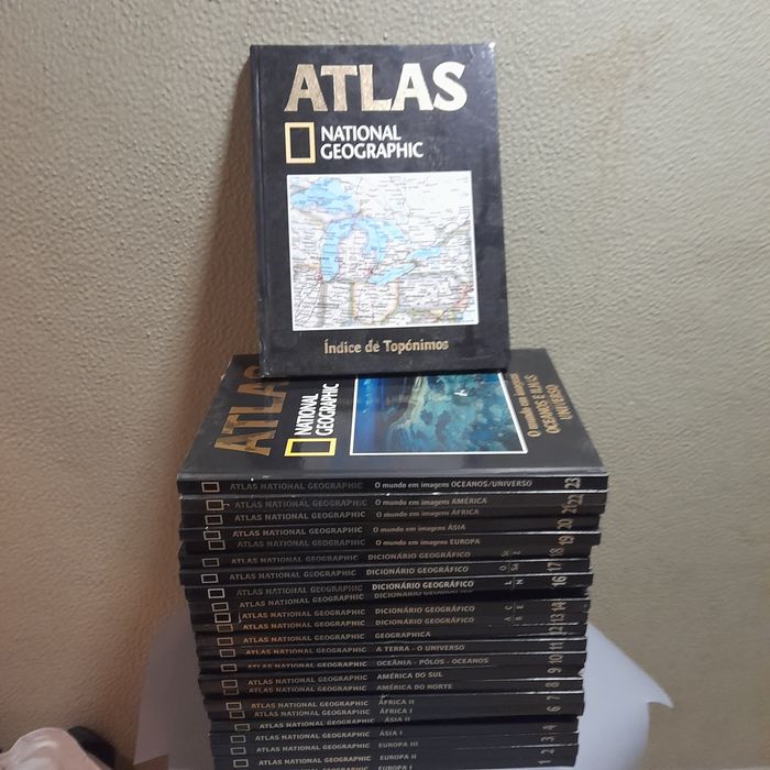 Coleção 24 livros Atlas National Geographic
