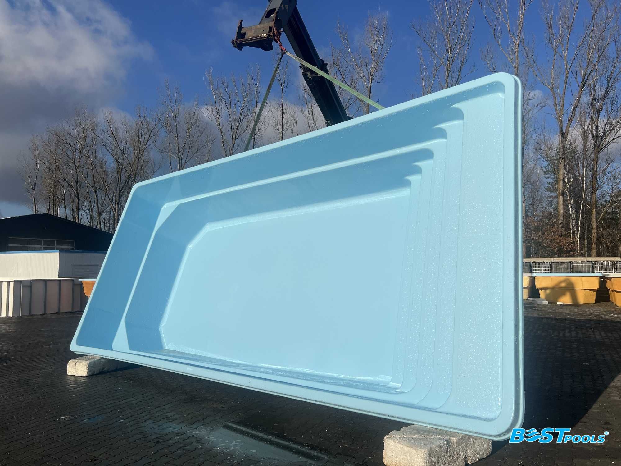 Nowy model FIDŻI 8.2x3.7x1.55m poliestrowy basen od producenta