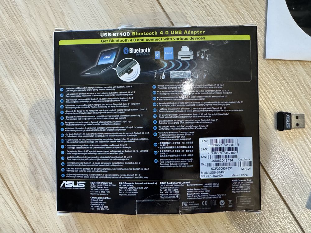 Moduł adapter Bluetooth Usb Asus windows łączność nadajnik odbiornik