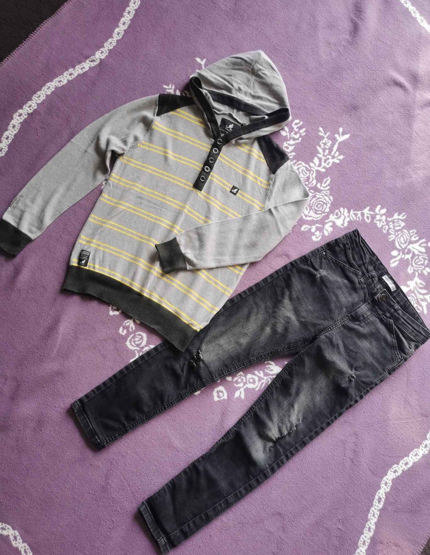 Zestaw 146 jeansy Reserved i sweter