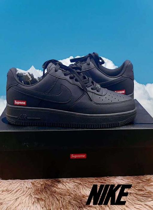 Buty Trampk Nike Air Force 1 Low Supreme Black Rozmiar  42.5
