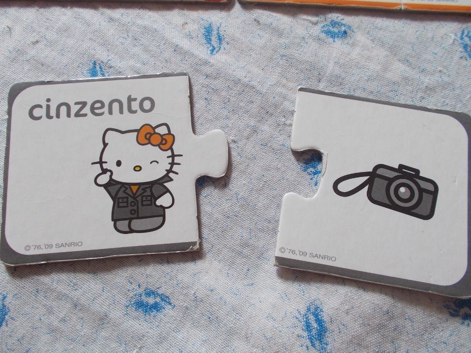 Puzzles com duas peças hello kitty