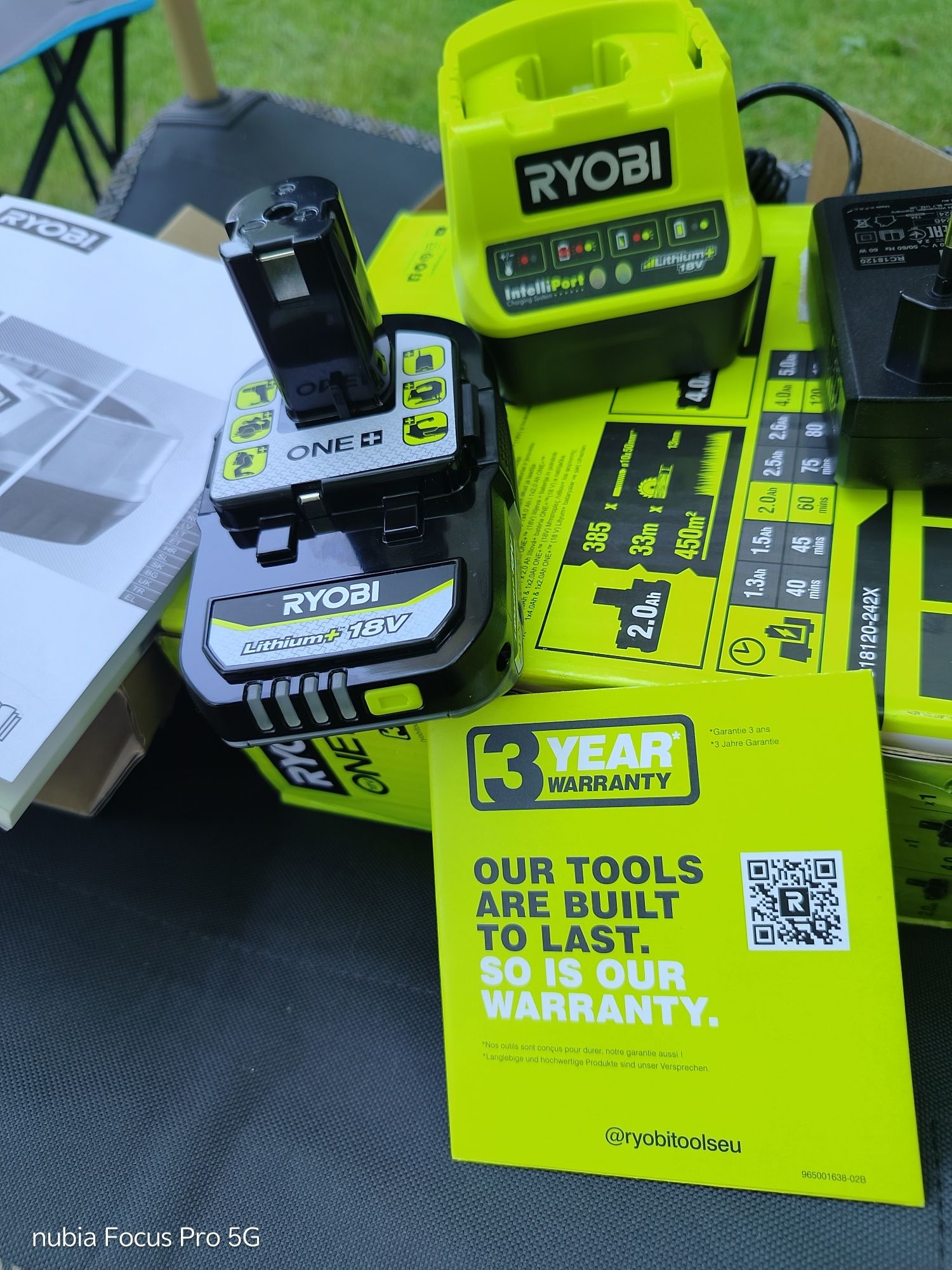 Набір акумулятора та зарядного пристрою Ryobi ONE+ RC18120-120C 18В