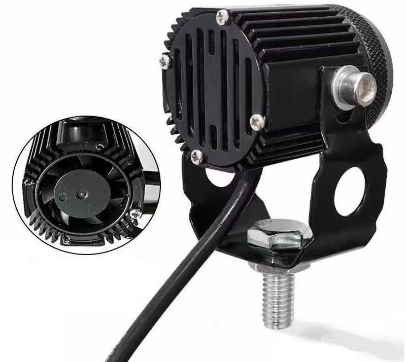 Halogeny motocyklowe LED DUAL COLOR Dalekosiężne Biało-Żółte quad moto