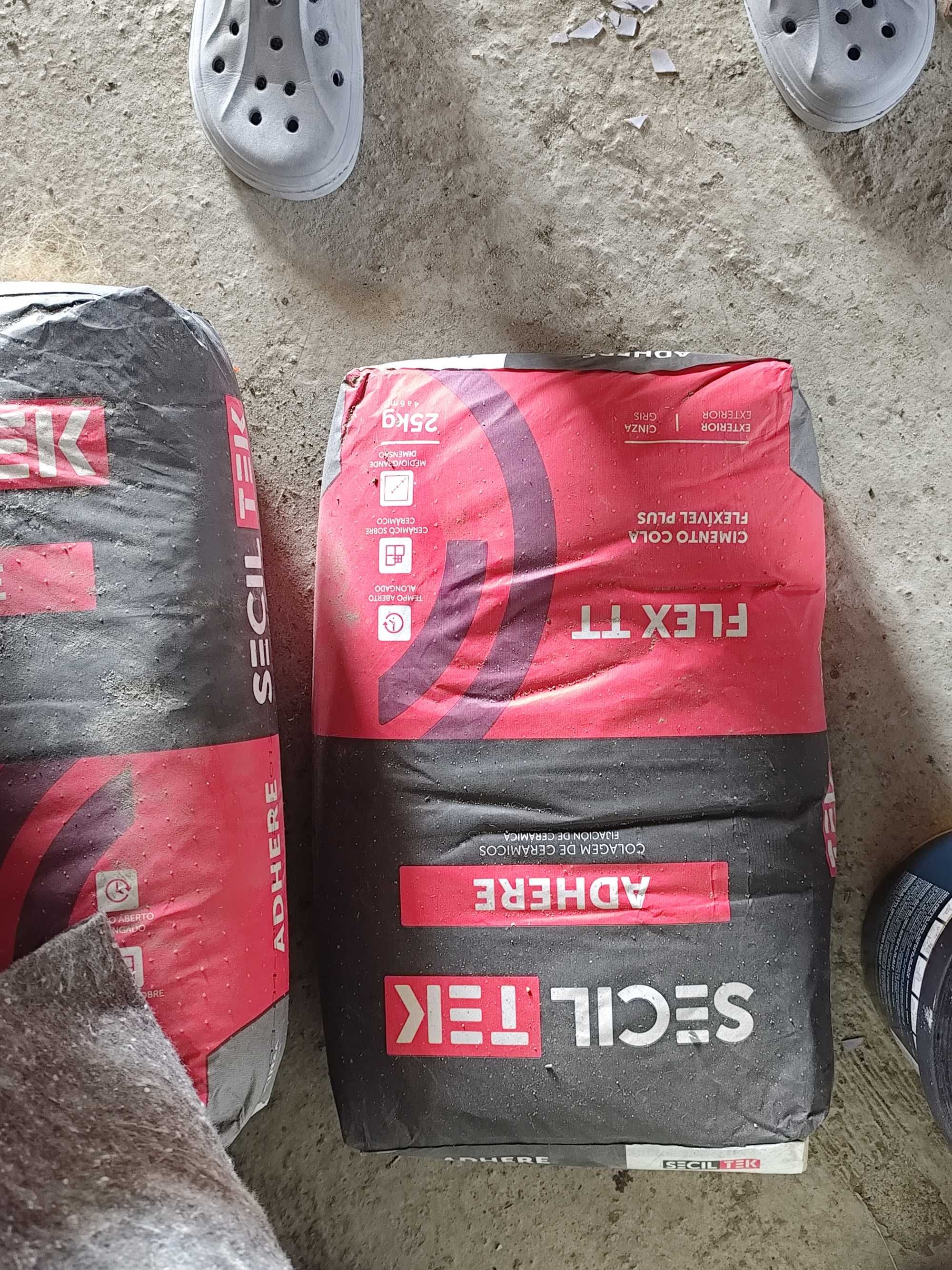 3 sacos cimento cola adhere flex tt