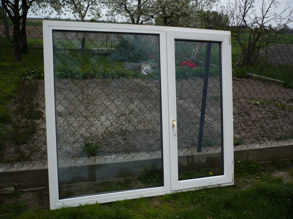 Okna PCV używane z demontażu 5 sztuk