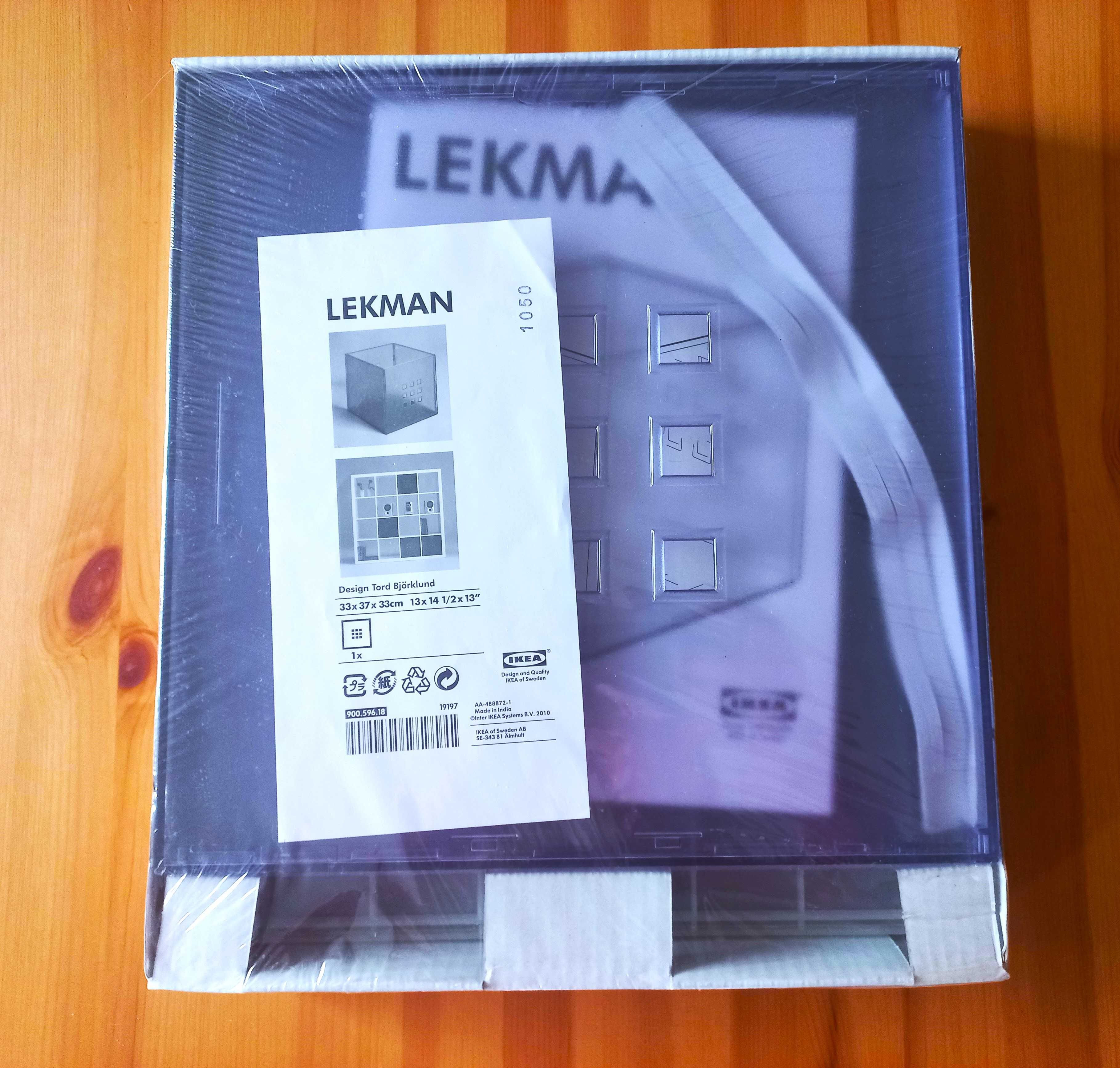 Nowe IKEA 2 sztuki pudełko pojemnik kosz LEKMAN do KALLAX EXPEDID