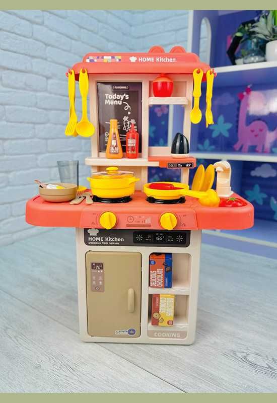 Захоплива іграшкова кухня рожева дівчинці для гри в шеф-кухаря