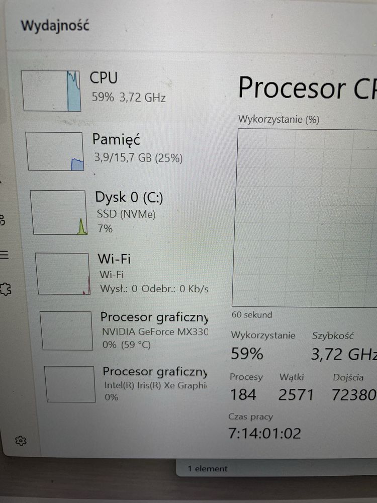 Dell 5402 i5 11 generacja 16 gb ram dysk ssd 500 gb