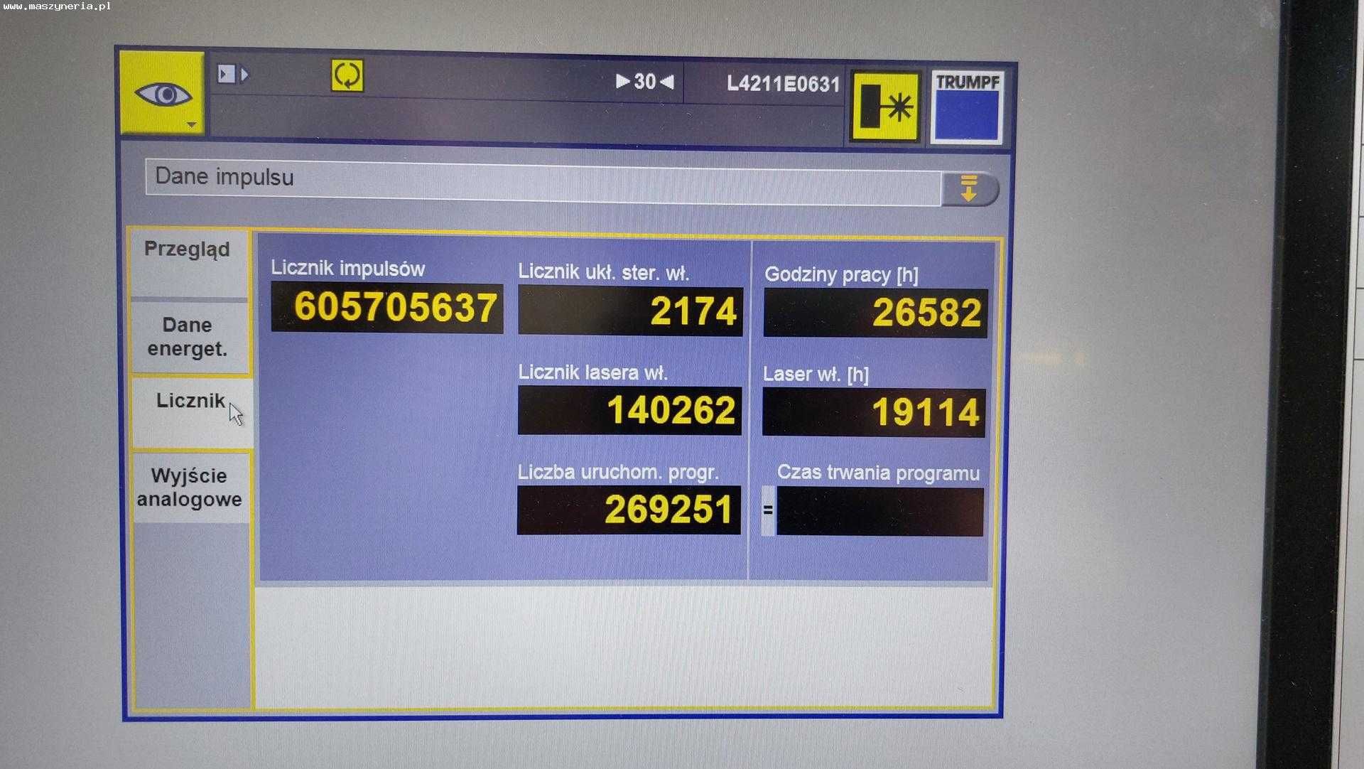 Laser fiber TRUMPF TruLaser 5030 L68