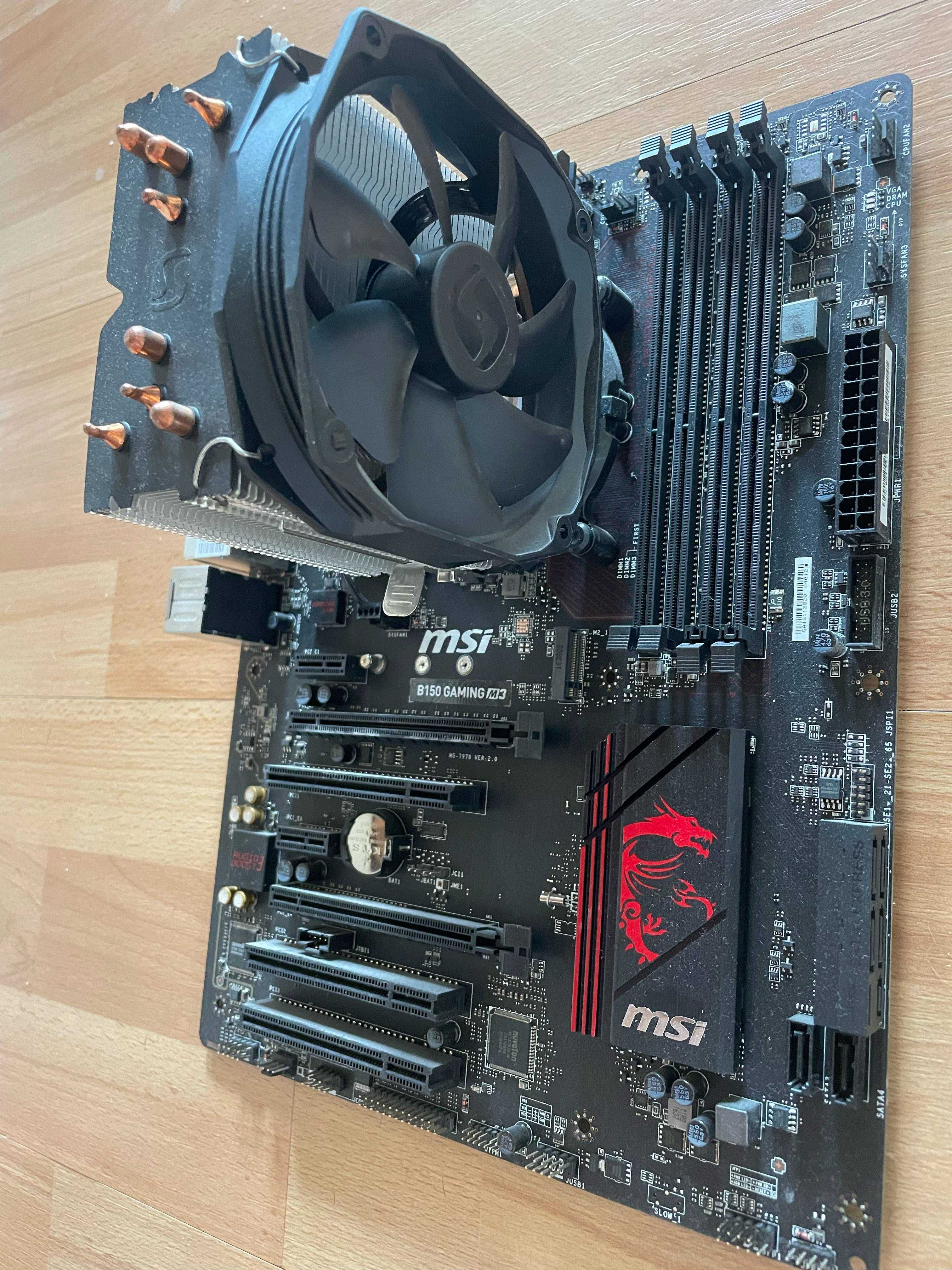 Płyta główna MSI B150 Gaming M3+Procesor Intel i5 7400 z chłodzeniem.